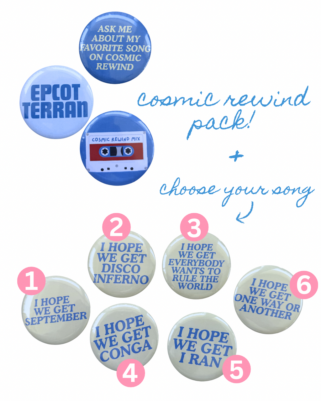 Cosmic Rewind 2.25" Button Pack